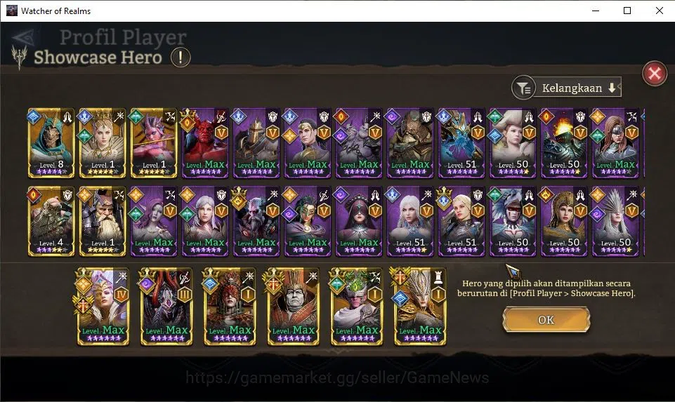 Watcher of Realms Accounts GLOBAL 60x|5,8M Power|14,7K Gems|10 Lord[IngridA4, image 12
