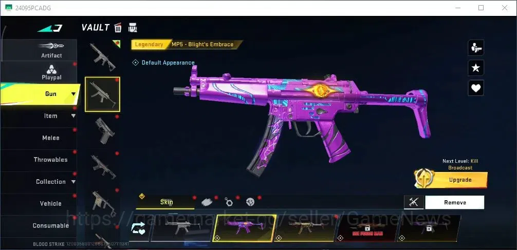 Blood Strike Accounts Collab Skin ASIA|Ultra [Origin-12 JB,INP- Molten,AR97 Bit Strike,etc],Collab [KAG-9 Primal,Fal 13