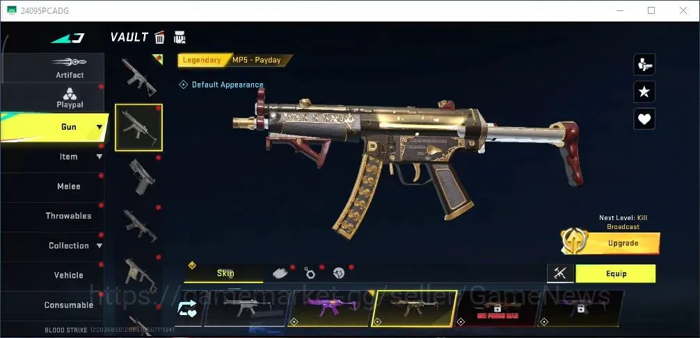 Blood Strike Accounts Collab Skin ASIA|Ultra [Origin-12 JB,INP- Molten,AR97 Bit Strike,etc],Collab [KAG-9 Primal,Fal 14