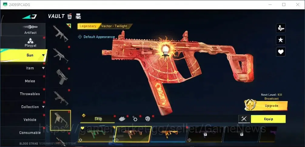 Blood Strike Accounts Collab Skin ASIA|Ultra [Origin-12 JB,INP- Molten,AR97 Bit Strike,etc],Collab [KAG-9 Primal,Fal 15