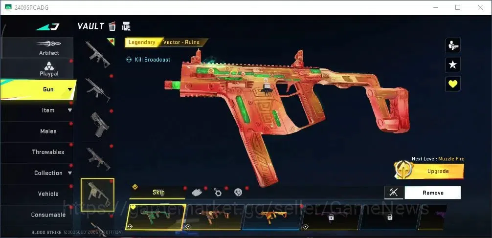 Blood Strike Accounts Collab Skin ASIA|Ultra [Origin-12 JB,INP- Molten,AR97 Bit Strike,etc],Collab [KAG-9 Primal,Fal 16