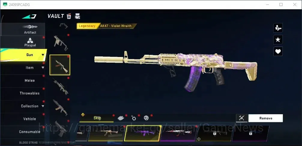 Blood Strike Accounts Collab Skin ASIA|Ultra [Origin-12 JB,INP- Molten,AR97 Bit Strike,etc],Collab [KAG-9 Primal,Fal 17