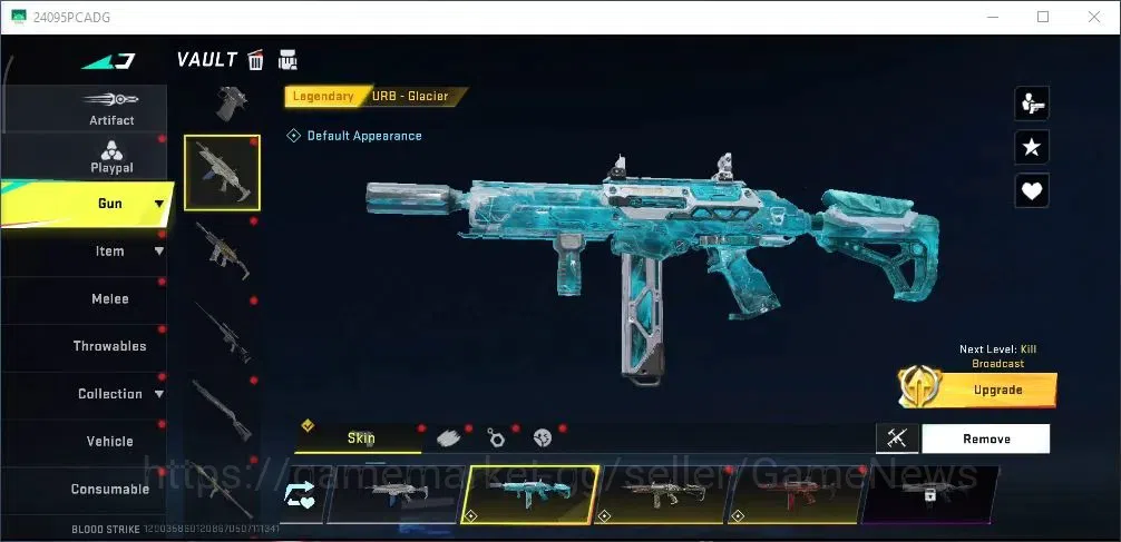 Blood Strike Accounts Collab Skin ASIA|Ultra [Origin-12 JB,INP- Molten,AR97 Bit Strike,etc],Collab [KAG-9 Primal,Fal 20
