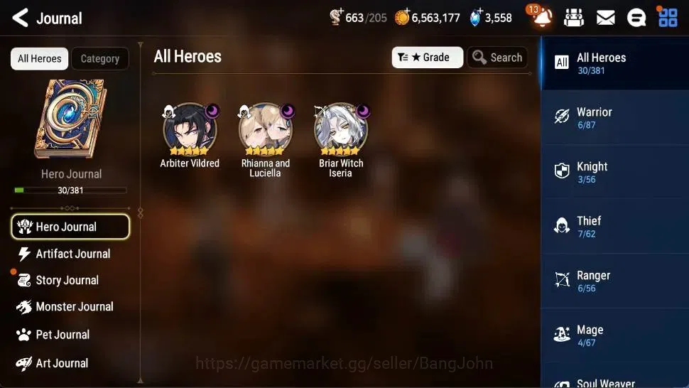 Epic Seven Accounts Global | Starter|3 ML(AVildred,BWIseria,R&L)|PoH+B image 4