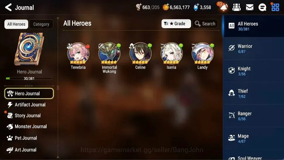 Epic Seven Accounts Global | Starter|3 ML(AVildred,BWIseria,R&L)|PoH+B image 5