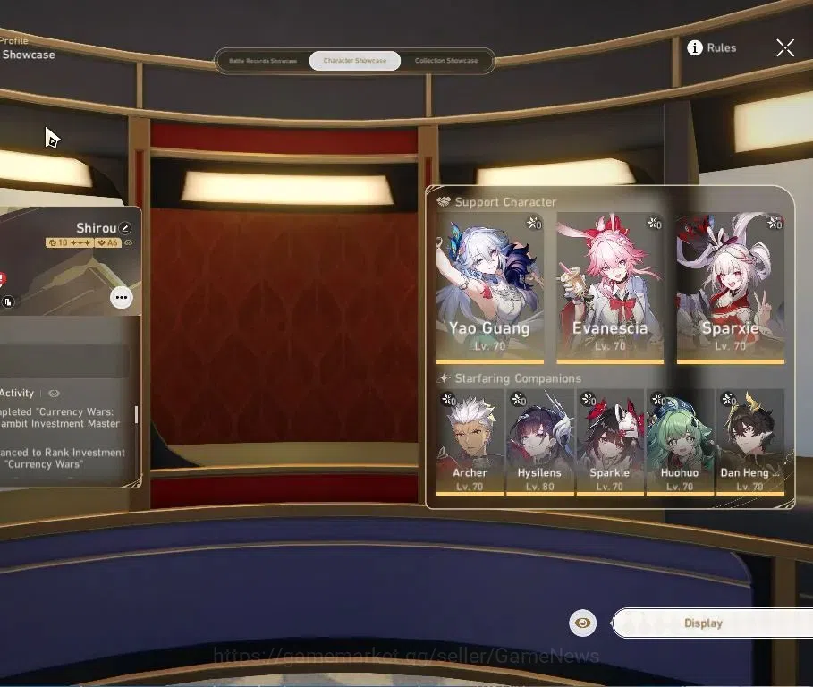Honkai Star Rail Accounts Asia|TL 65|13 Limited|Elation+Hyperc Prem Team|Spa image 2