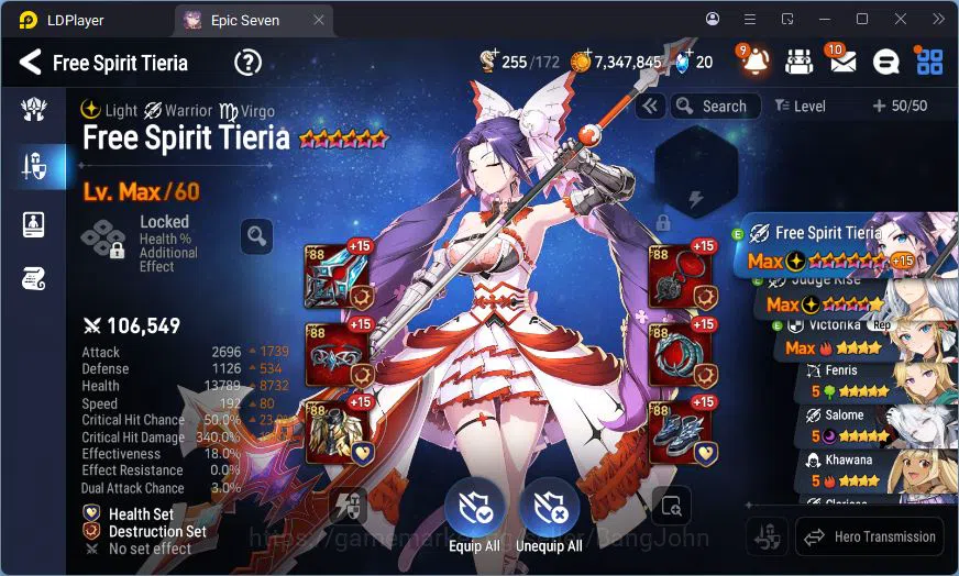 Epic Seven Accounts Global Unverif |  1 ML | Tieria | Judge Kise | Vic image 17