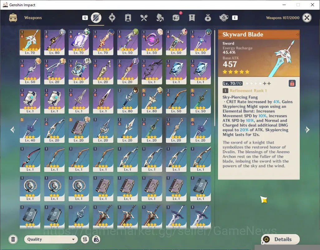 Genshin Impact Accounts Others ASIA|AR 51|4 Limited+1(*5Weap)Nahida,Zhongli,Ganyu,Nicole|2 4