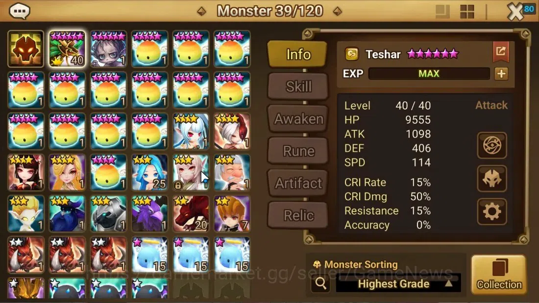 Summoners War: Sky Arena Accounts Starter ASIA|Lv 26|Ready Gacha|103 12 YSC + 160 11 YSC + 3 LAAS + 5 LS + 4 LDS + 118 MS |1 8