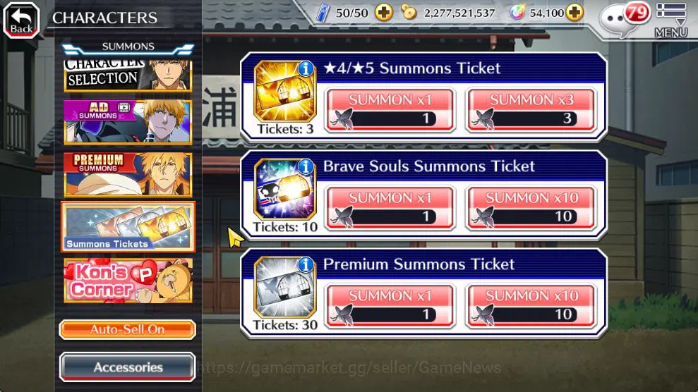 Bleach: Brave Souls Accounts Mid-Tier [GLOBAL]54K Orb|TYBW26[Bambietta,Meninas],Byakuya Renewed,Yoruichi 15