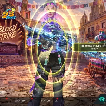 Blood Strike Accounts Collab Skin Asia|Collab AOT M4A1 Bof+4 Ultra [Emma Hexa,Ethan,Galil-Knight,Kala-Mako]|4 Legendary+10