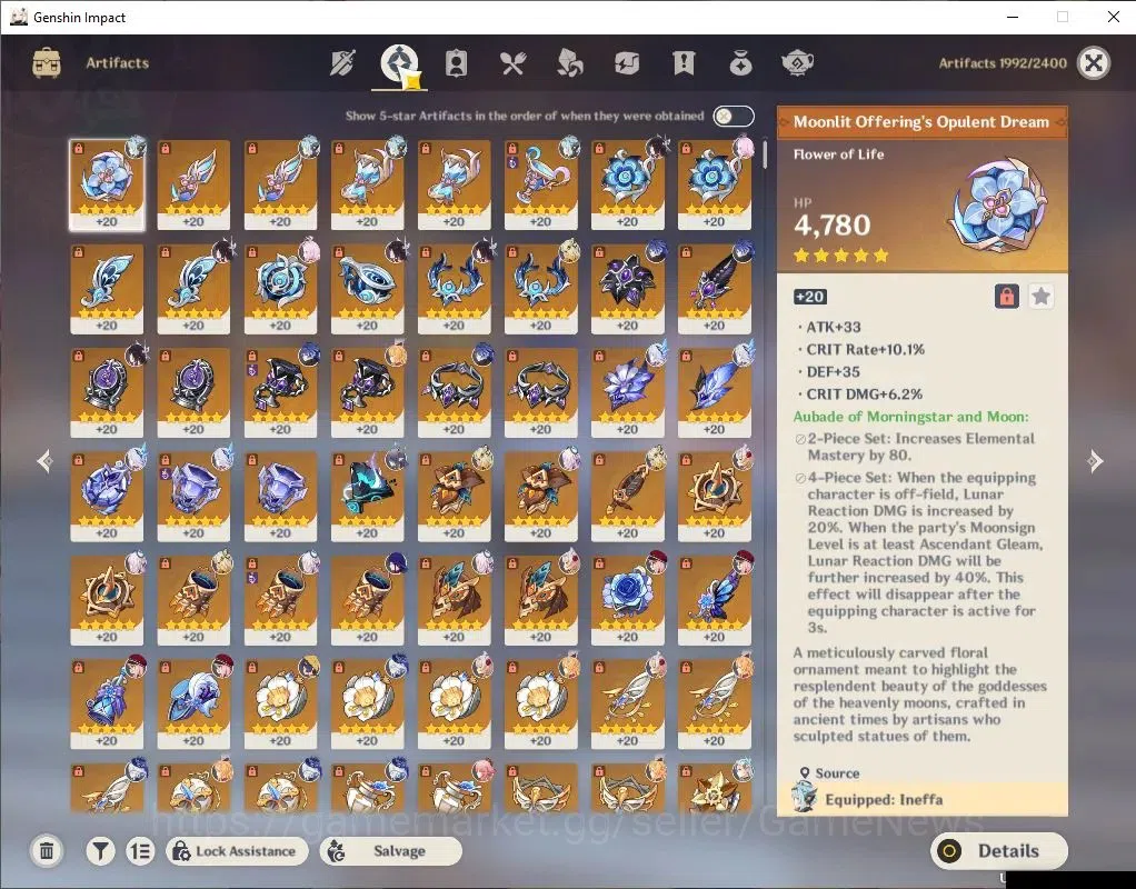 Genshin Impact Accounts ASIA|AR 59|Prime Flins|16 Limited+7(*5Weapon)|(Yae image 8