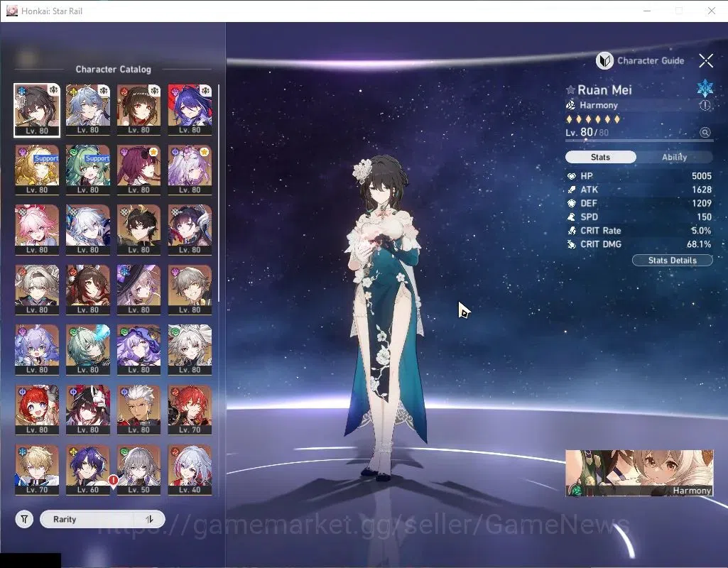 Honkai Star Rail Accounts Asia|TL70|22 Limited|2 Prem Team|(Castorice,Achero image 4