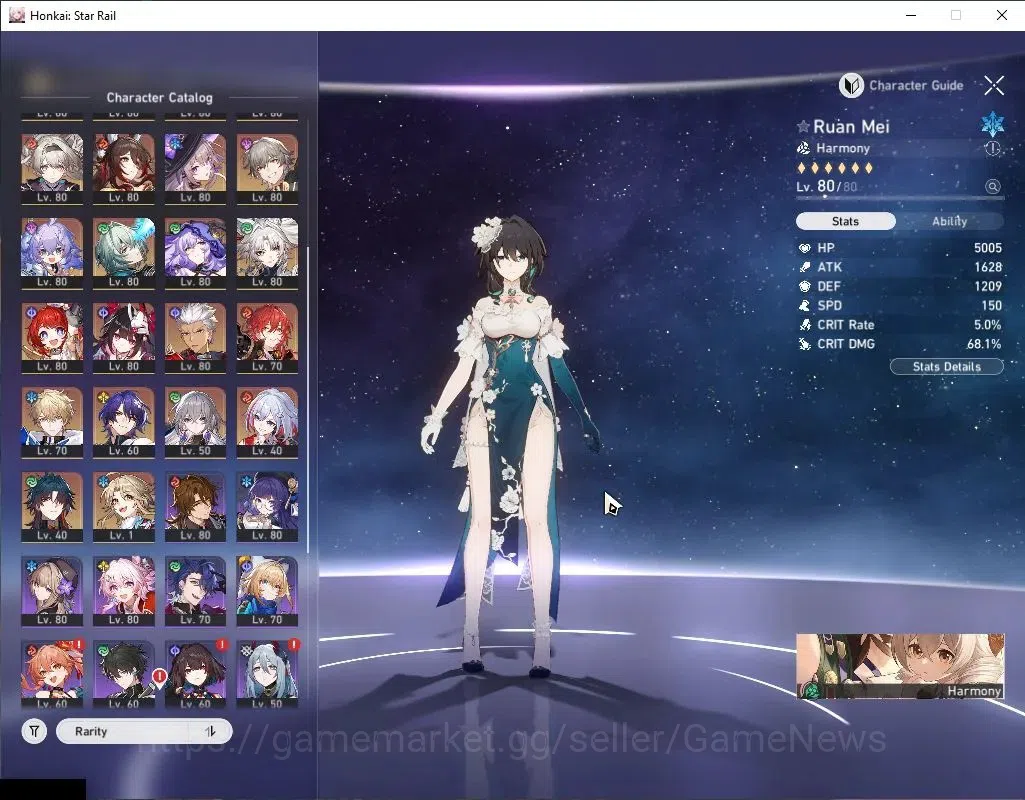 Honkai Star Rail Accounts Asia|TL70|22 Limited|2 Prem Team|(Castorice,Achero image 5