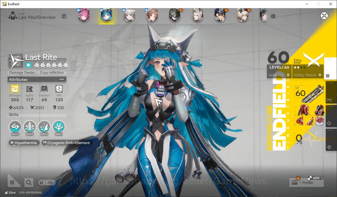 Arknights: Endfield Accounts Asia Lv48| 25k Oro +48 Ori|4SSR [Yvone,Ardelia+Sig image 3