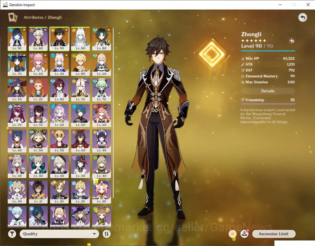 Genshin Impact Accounts ASIA|AR 55|7 Limited +3(*5Weapon)|Zibai,Yelan,Zhon image 3
