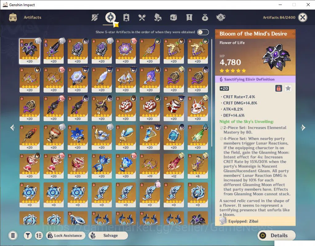 Genshin Impact Accounts ASIA|AR 55|7 Limited +3(*5Weapon)|Zibai,Yelan,Zhon image 5
