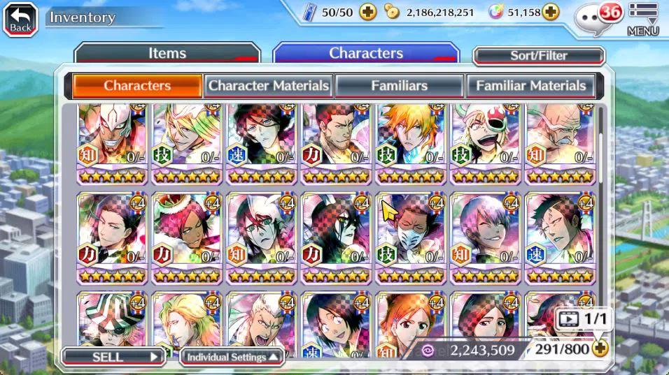 Bleach: Brave Souls Accounts Mid-Tier [GLOBAL]51 Orbs|Rukia 10th Anniv,Soul Reaper(Shunsui,Jushiro),Jushiro TYBW25,Aizen 10