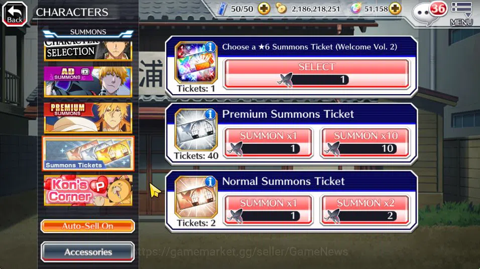 Bleach: Brave Souls Accounts Mid-Tier [GLOBAL]51 Orbs|Rukia 10th Anniv,Soul Reaper(Shunsui,Jushiro),Jushiro TYBW25,Aizen 15