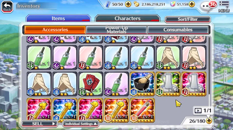 Bleach: Brave Souls Accounts Mid-Tier [GLOBAL]51 Orbs|Rukia 10th Anniv,Soul Reaper(Shunsui,Jushiro),Jushiro TYBW25,Aizen 6