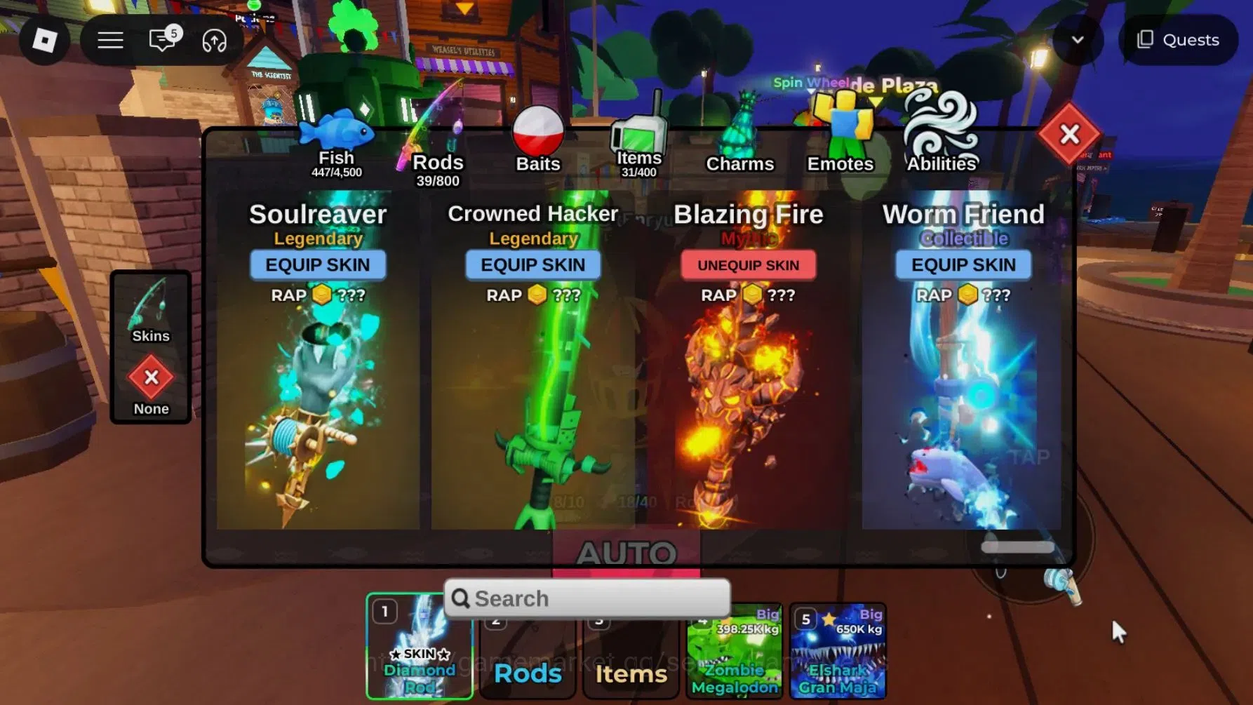 Roblox Accounts FISH IT Lv 1102|2 SC+3 Myth Rod (Diamond,Element)+ image 4