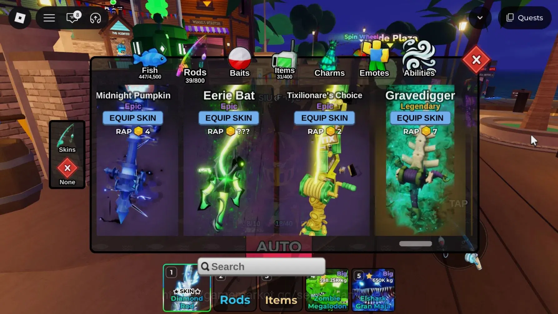 Roblox Accounts FISH IT Lv 1102|2 SC+3 Myth Rod (Diamond,Element)+ image 5