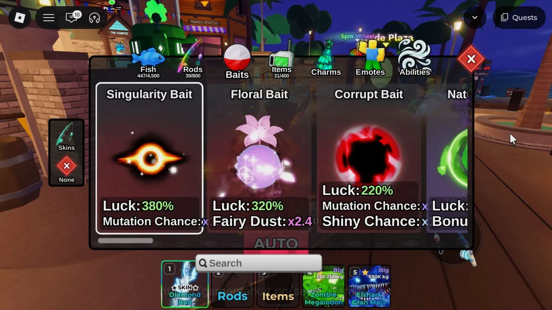 Roblox Accounts FISH IT Lv 1102|2 SC+3 Myth Rod (Diamond,Element)+ image 8