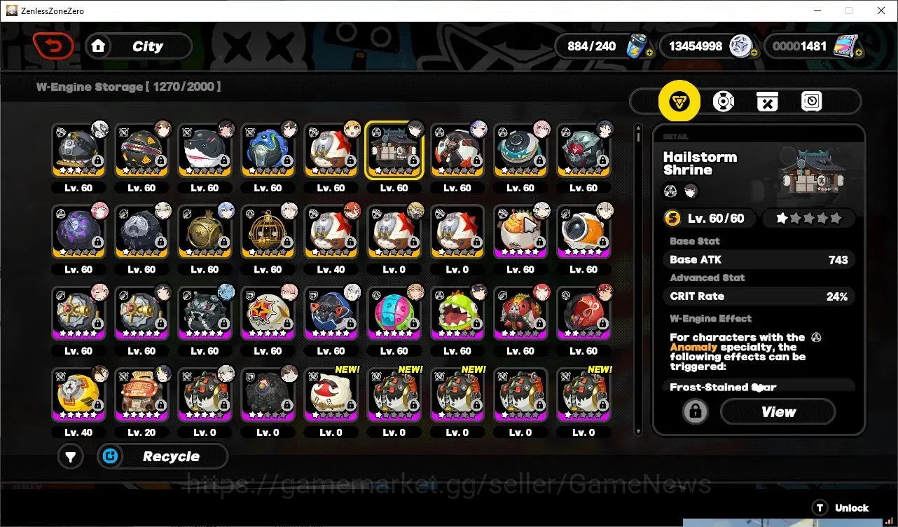 Zenless Zone Zero Accounts ASIA|END GAME|Free HSR|17 LMT 3VH+3 PREM[(Ye Shung image 20