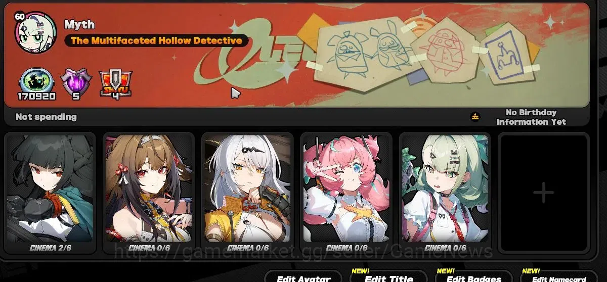 Zenless Zone Zero Accounts ASIA|END GAME|Free HSR|17 LMT 3VH+3 PREM[(Ye Shung image 4