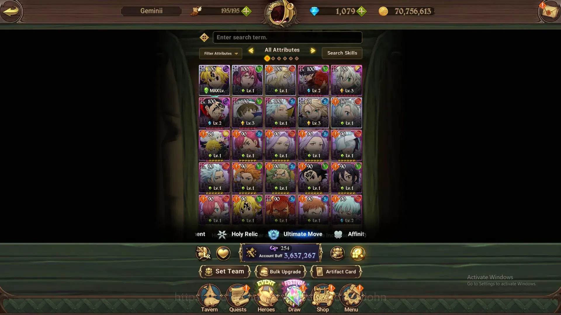 The Seven Deadly Sins: Grand Cross Accounts GLOBAL|3.6M CC|DM 1079|35 LS|LR Mesis 6/6|UR Menor image 4