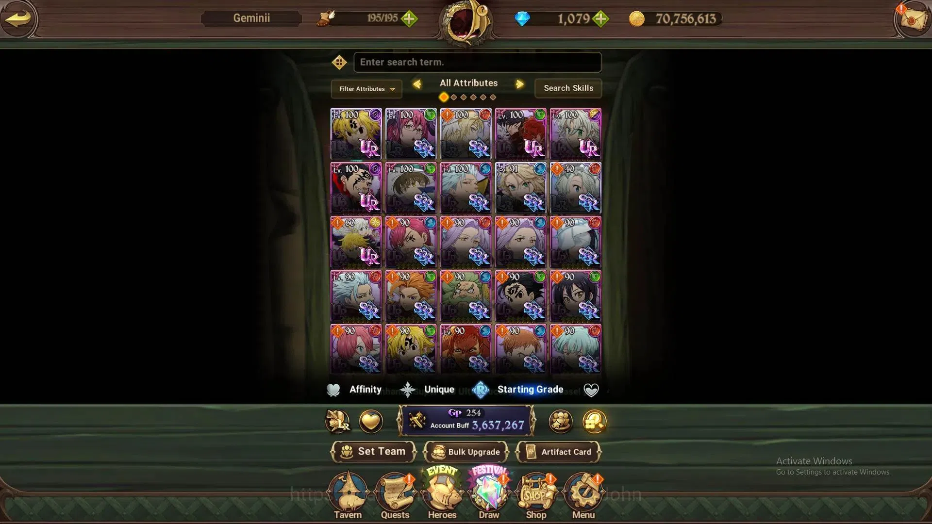 The Seven Deadly Sins: Grand Cross Accounts GLOBAL|3.6M CC|DM 1079|35 LS|LR Mesis 6/6|UR Menor image 5