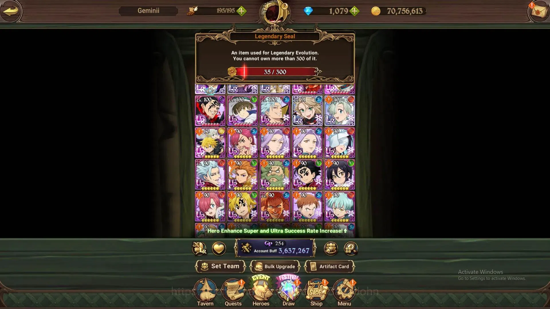 The Seven Deadly Sins: Grand Cross Accounts GLOBAL|3.6M CC|DM 1079|35 LS|LR Mesis 6/6|UR Menor image 8