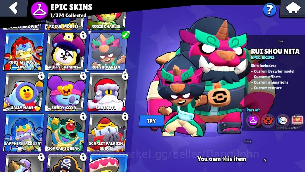 Brawl Stars Accounts Android | 1054 Thropy|13 Brawler-1 PL11(Shelly HC) image 12