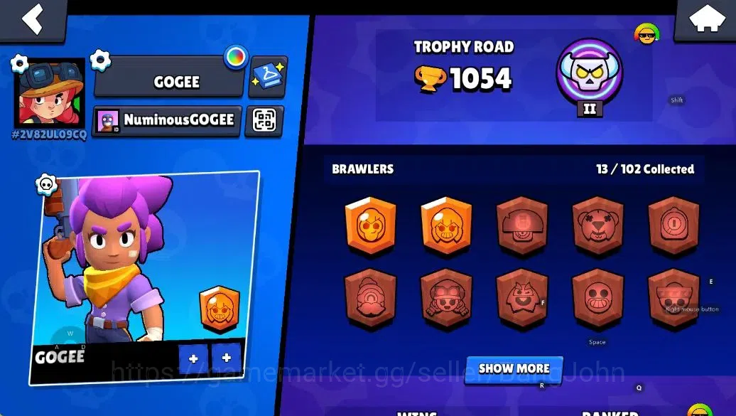 Brawl Stars Accounts Android | 1054 Thropy|13 Brawler-1 PL11(Shelly HC) image 2