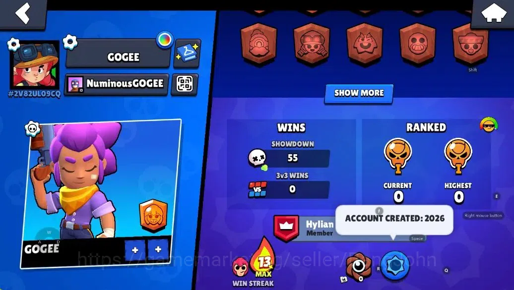 Brawl Stars Accounts Android | 1054 Thropy|13 Brawler-1 PL11(Shelly HC) image 3