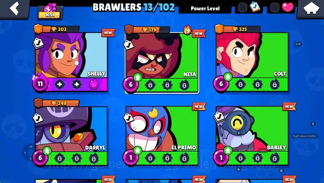 Brawl Stars Accounts Android | 1054 Thropy|13 Brawler-1 PL11(Shelly HC) image 8