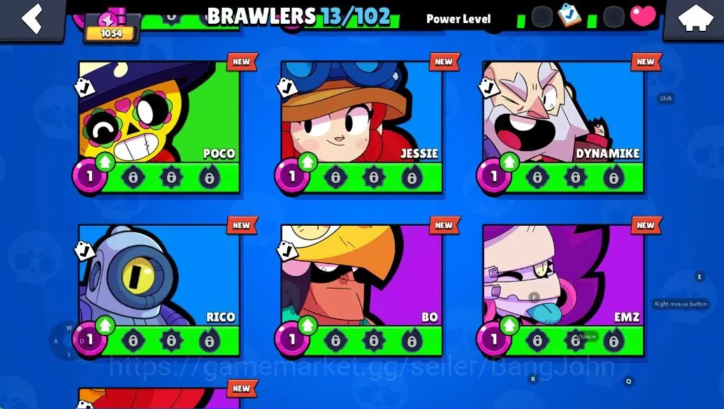 Brawl Stars Accounts Android | 1054 Thropy|13 Brawler-1 PL11(Shelly HC) image 9