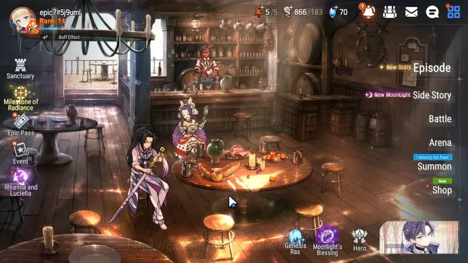 Epic Seven Accounts GLOBAL Unverif|New Era|2 ML(Death Dealer Ray,Disci image 1