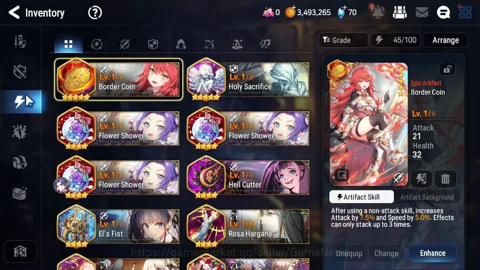 Epic Seven Accounts GLOBAL Unverif|New Era|2 ML(Death Dealer Ray,Disci image 10