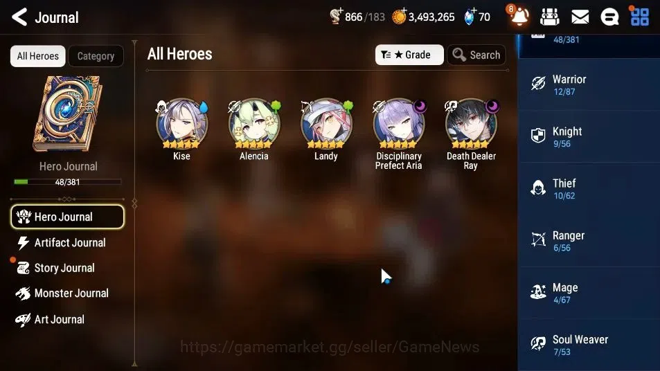 Epic Seven Accounts GLOBAL Unverif|New Era|2 ML(Death Dealer Ray,Disci image 6