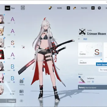 Punishing: Gray Raven Accounts Mid-Game Asia |Lv 51|10k BC, 3k YC, 6k BlueC|S Lucia Crimson Weave|1 S Omniframe & 1 Weapon