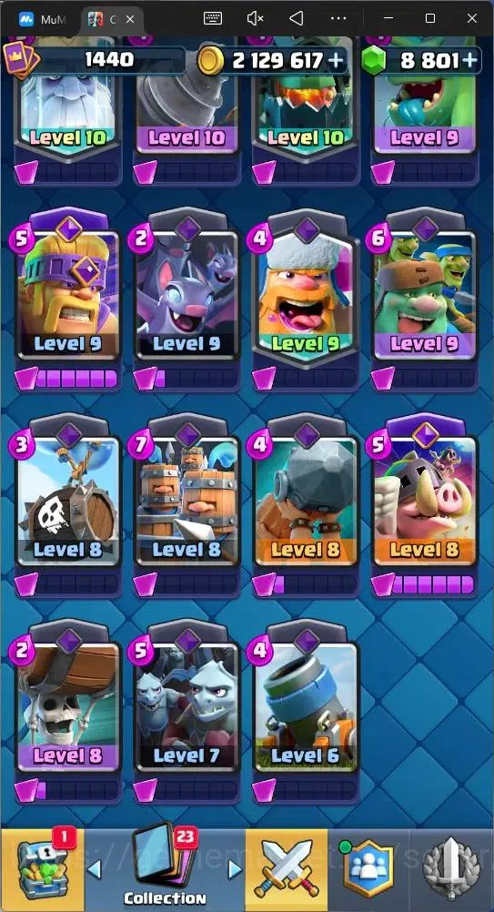 Clash Royale Accounts Mobile |CL 1440|KTL 16|Trophy 11751|Card 121|9 Max image 12