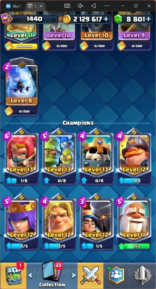 Clash Royale Accounts Mobile |CL 1440|KTL 16|Trophy 11751|Card 121|9 Max image 14