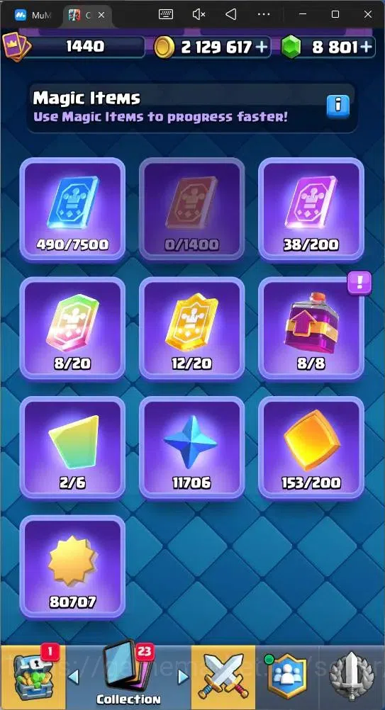 Clash Royale Accounts Mobile |CL 1440|KTL 16|Trophy 11751|Card 121|9 Max image 16