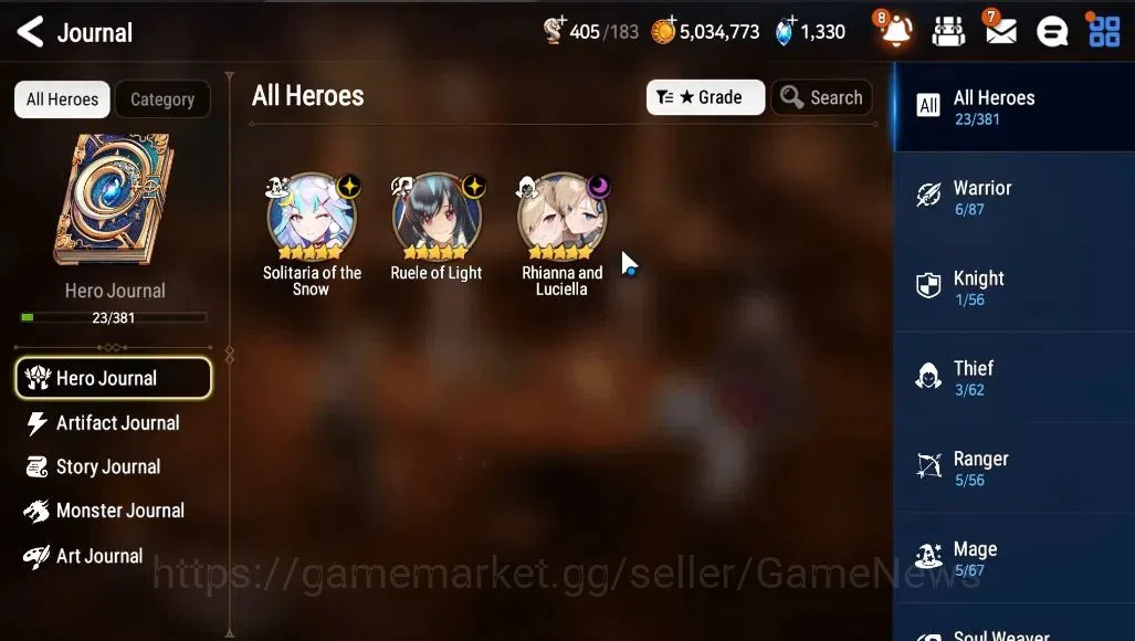 Epic Seven Accounts GLOBAL Unverif|New Era|3 ML (Rhinna&Luciella,RoLig image 4
