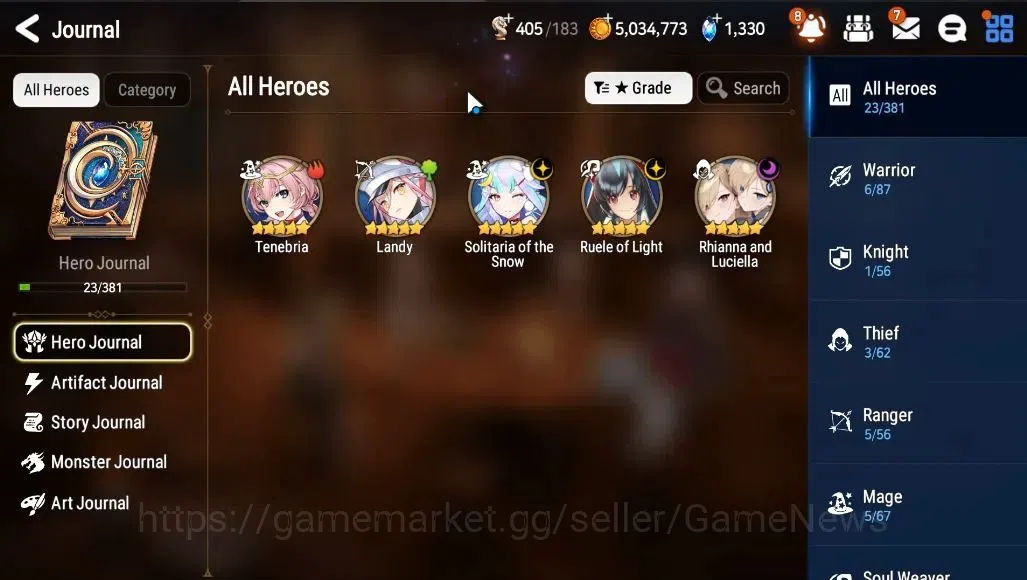 Epic Seven Accounts GLOBAL Unverif|New Era|3 ML (Rhinna&Luciella,RoLig image 5