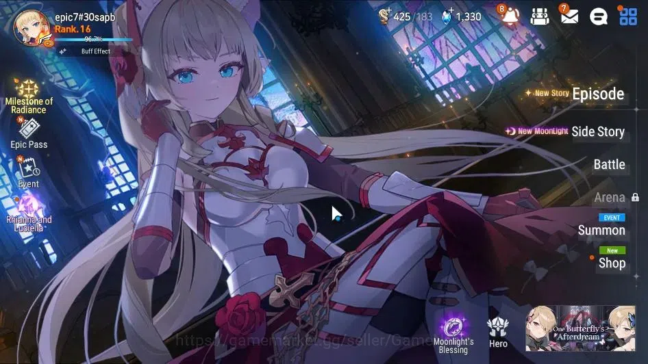 Epic Seven Accounts GLOBAL Unverif|New Era|2 ML(Rhiana & Luciel,New Mo image 1