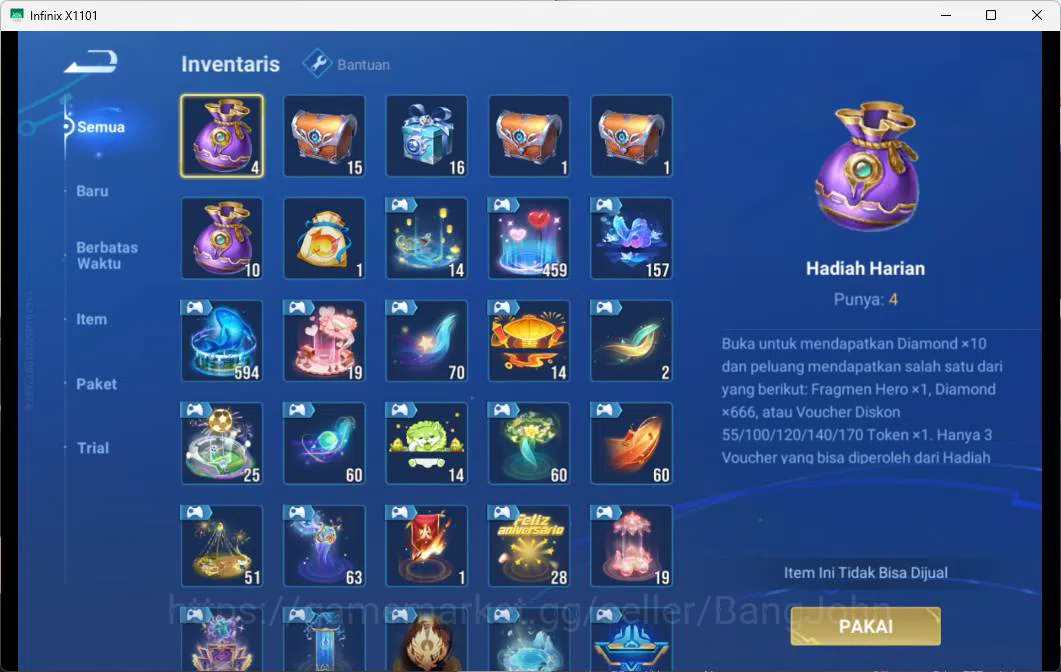 Honor of Kings Accounts GLOBAL | HERO 112, SKIN 217 mythic Diaochan, legen image 3