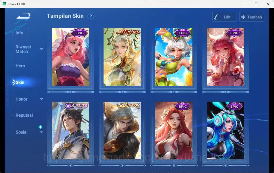 Honor of Kings Accounts GLOBAL | HERO 112, SKIN 217 mythic Diaochan, legen image 6