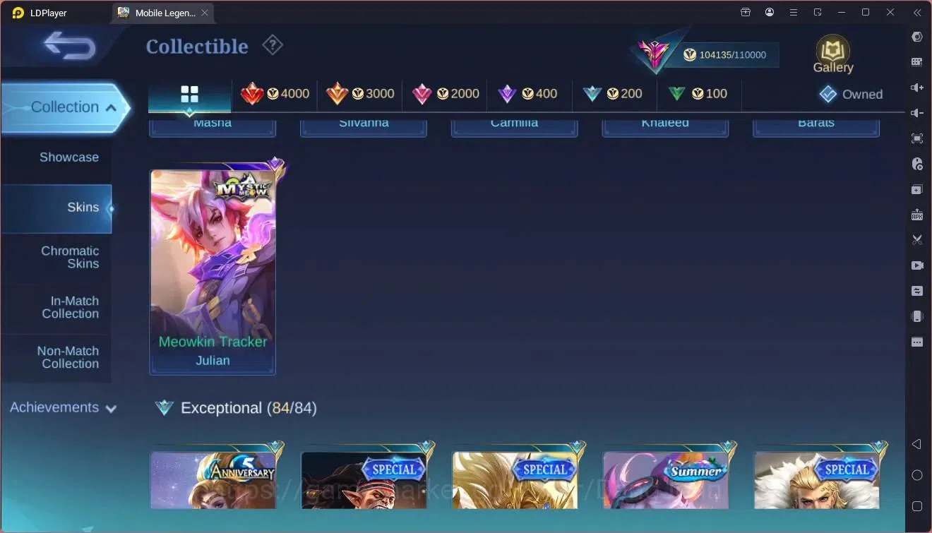 Mobile Legends: Bang Bang Accounts Global|Hero132|Skin 374|Exalted|Prime Claude+Grang image 9